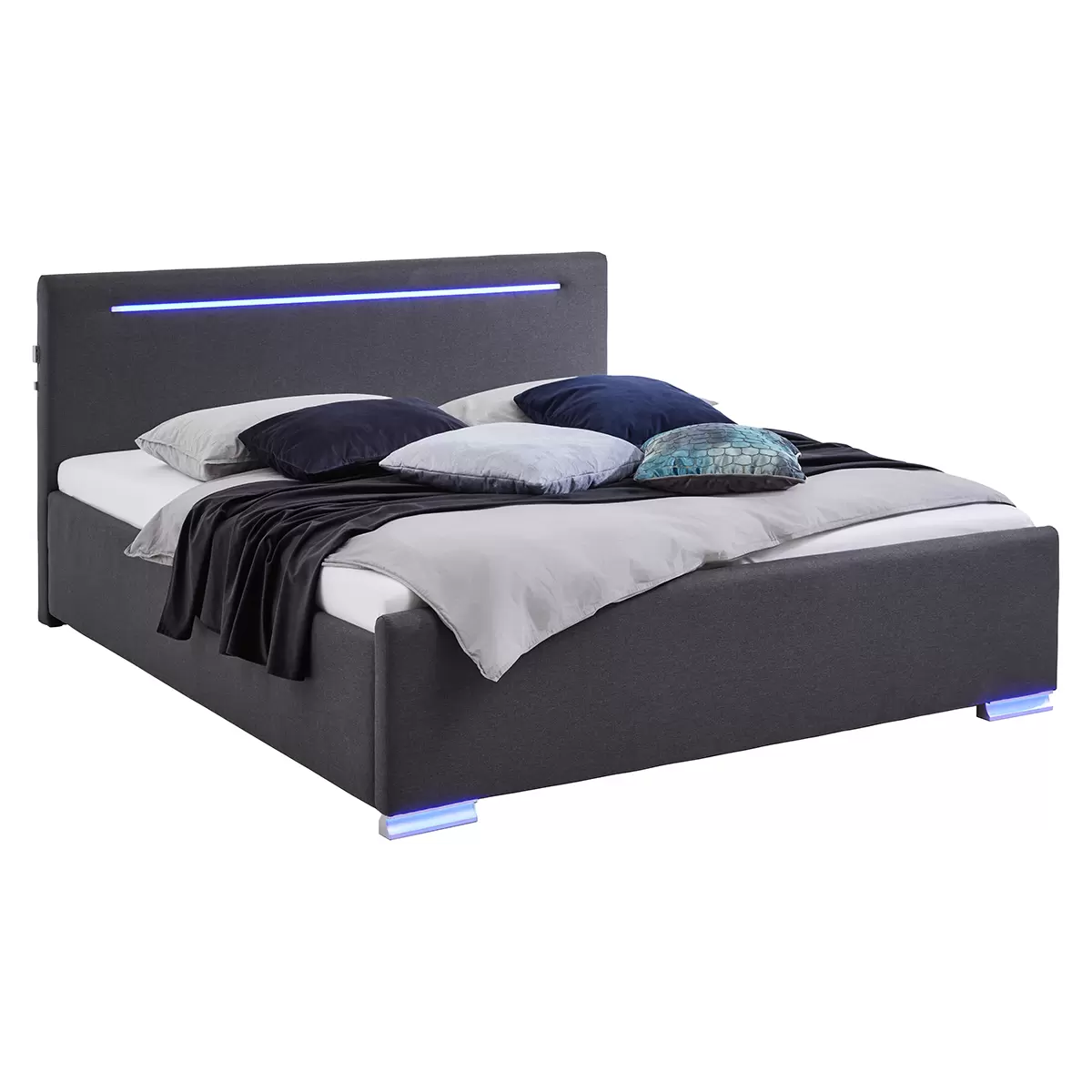 Polsterbett Las Vegas III 140x200 Anthrazit