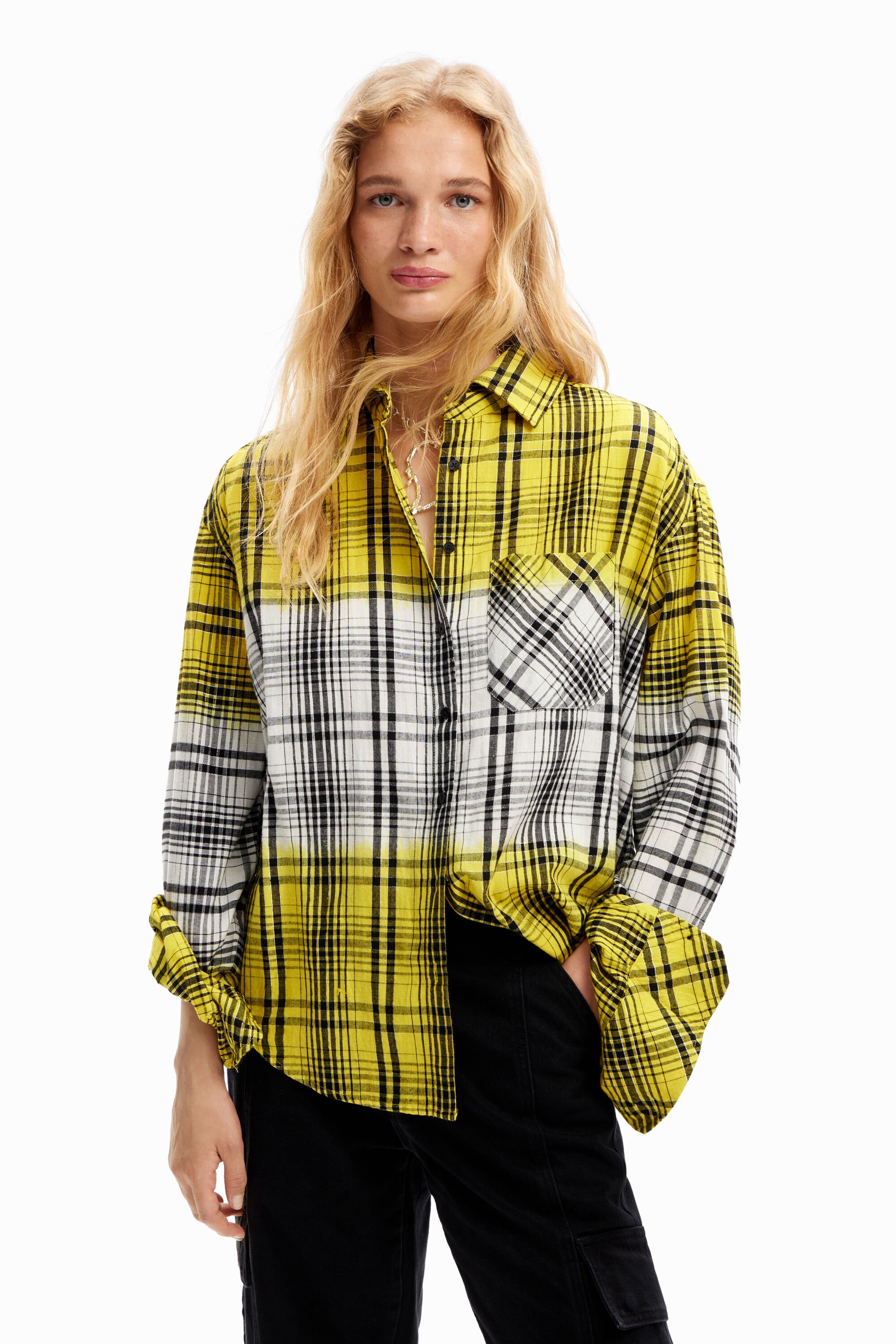 Chemise carreaux dégradé