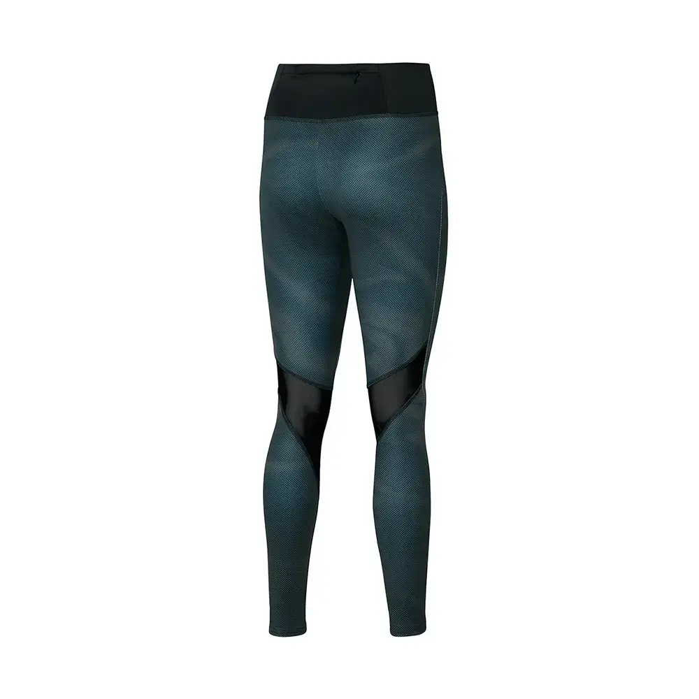 Mizuno Printed Hardloopbroek Lang Zwart Dames