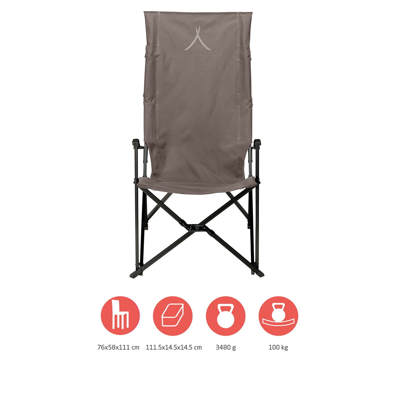 GRAND CANYON El Tovar Hochlehner Camping Falt Stuhl Outdoor Armlehne Alu 100 kg Farbe: Dark Blue