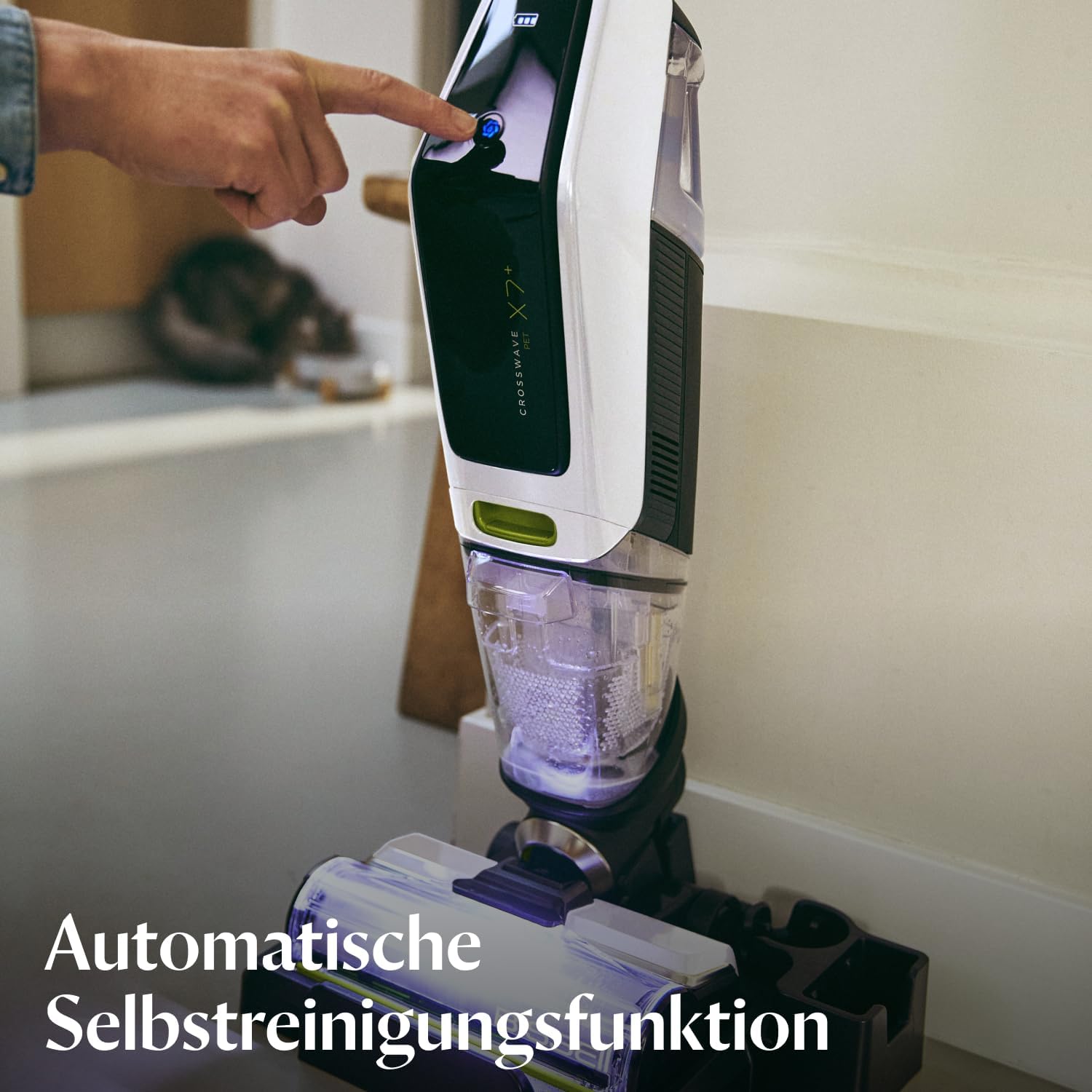 Bissell CrossWave X7 Plus Cordless Pet | Wischen/Saugen/Trocknen | Multi-Flächen 3-in-1 | Für Teppiche, Fliesen & Holzböden | Pet Turbo Mode | Kabellos | Zwei-Tank | Grün/Weiß/Schwarz | 3479N