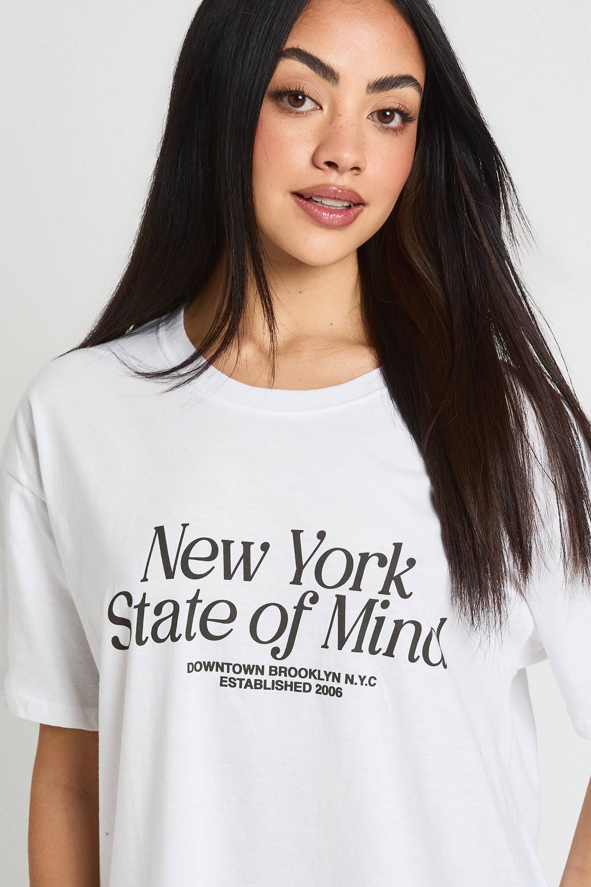 boohoo T-shirt Graphique Surdimensionné État D'esprit New York