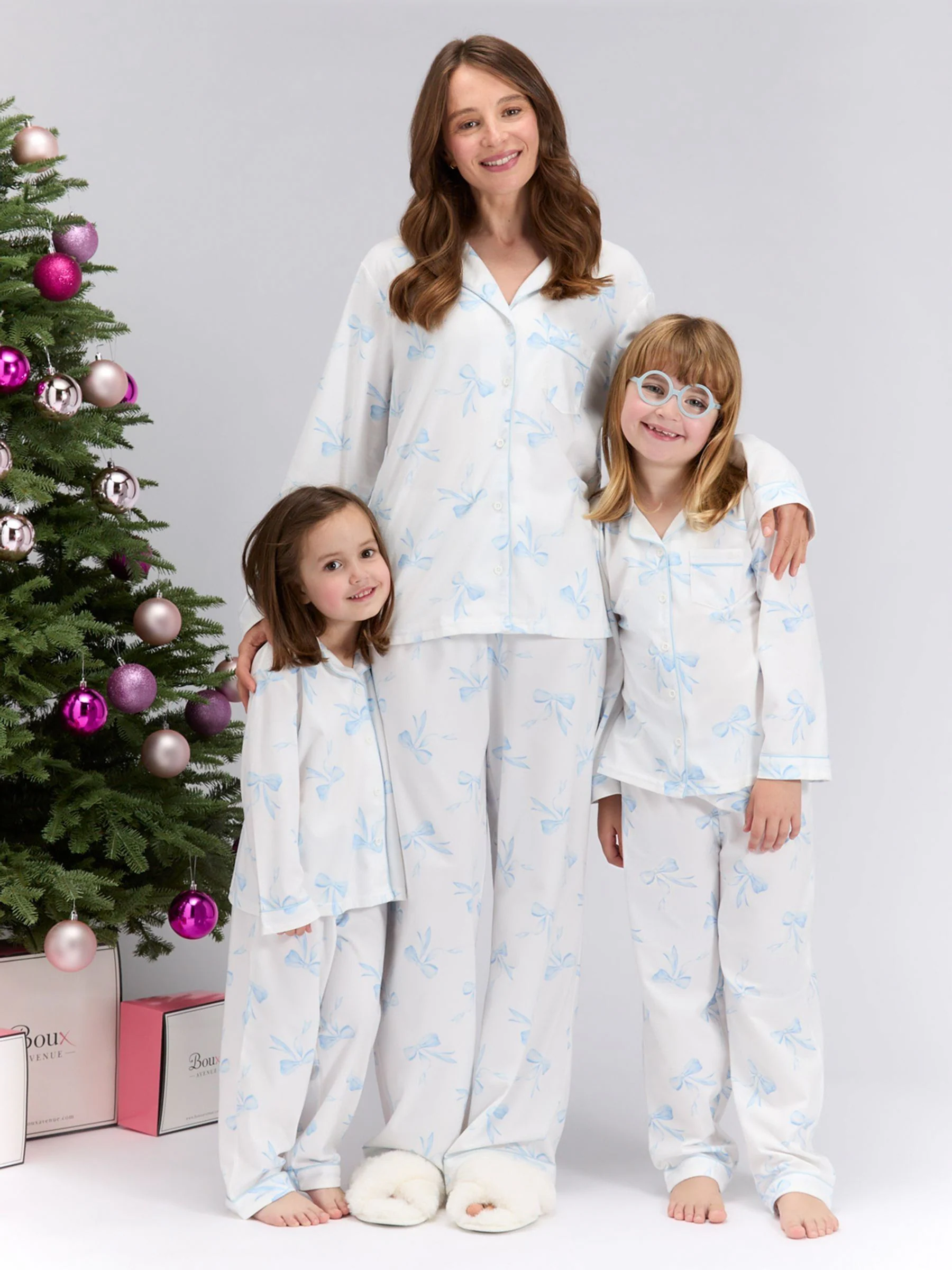 Wit - Boux Avenue Matching Stripe Christmas Pyjamas in a Bag