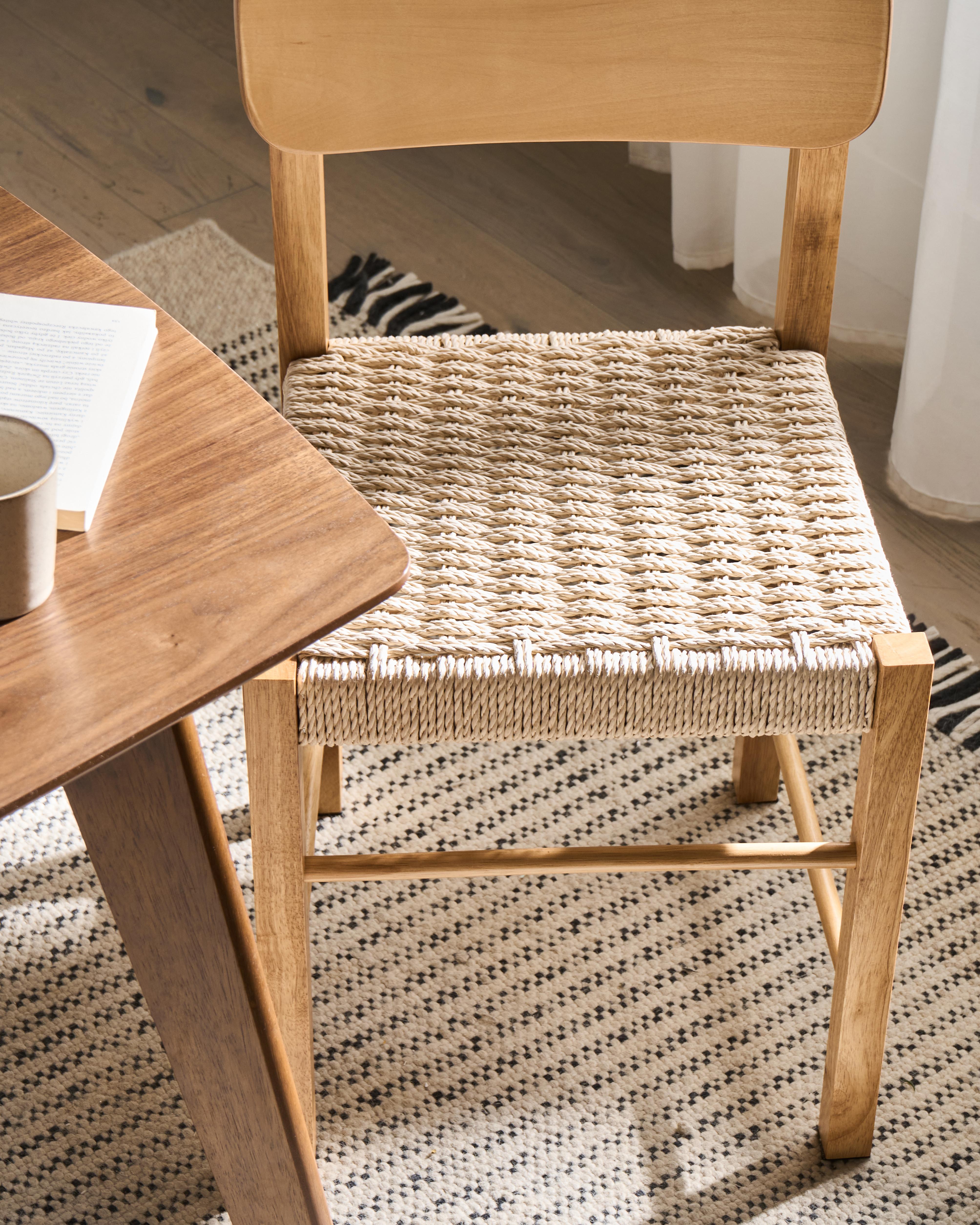 Set van 2 eetkamerstoelen ALLOS Hout Lichtbruin