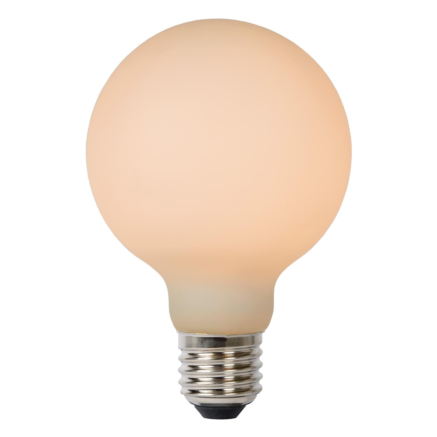 G80 LED lichtbron E27 8W 2700K opaal dimbaar 3-step