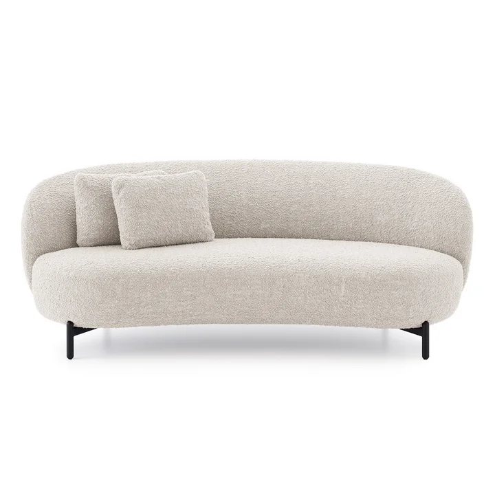 Kartell - Lunam Sofa, schwarz / grün (Stoff Orsetto)