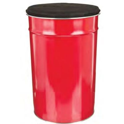 Pierre Henry - Poubelle pouf 33L - métal - rouge
