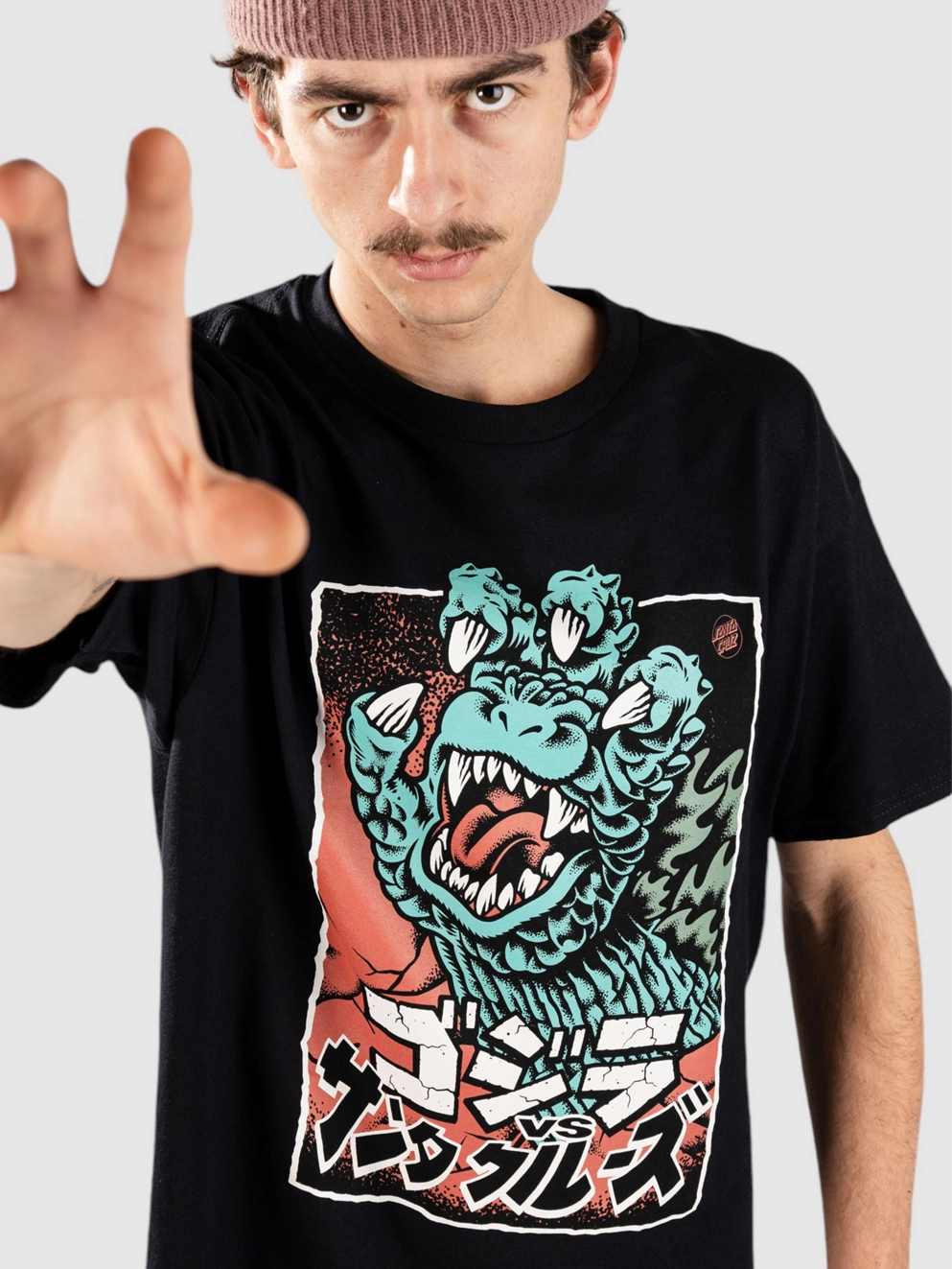 Santa Cruz X Godzilla Hand T-Shirt black
