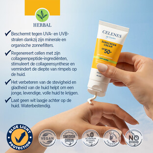 Celenes by Sweden Celenes Herbal Zonnecrème Anti-Age SPF50  50ML