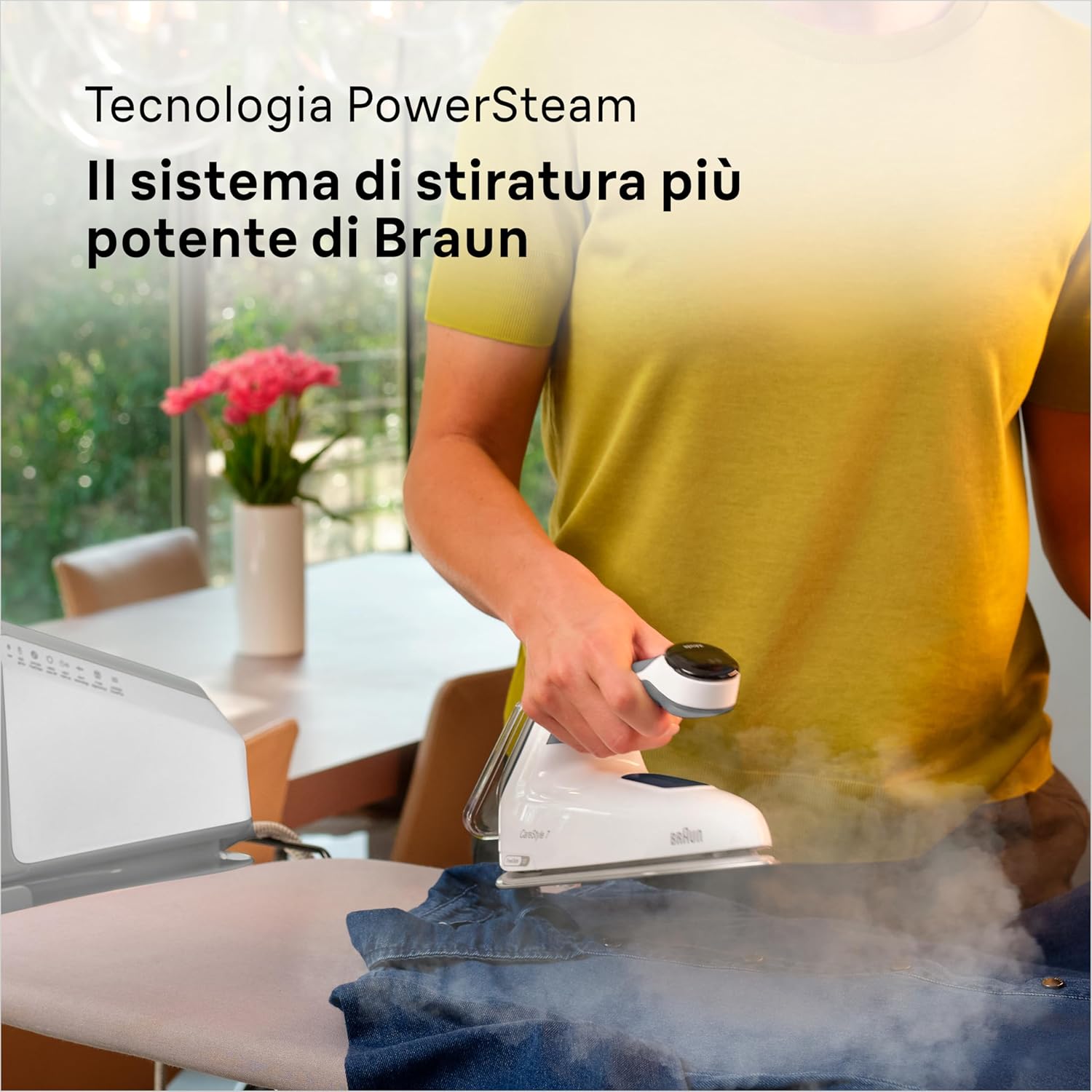 Braun CareStyle 7 IS7262GY, Bügelstation mit professionellem Dampfgenerator, FreeGlide 3D, iMode und iCare, vertikales Bügeln, Ultimate FastClean, herausnehmbarer Behälter 2 l, 2700 W, Violett