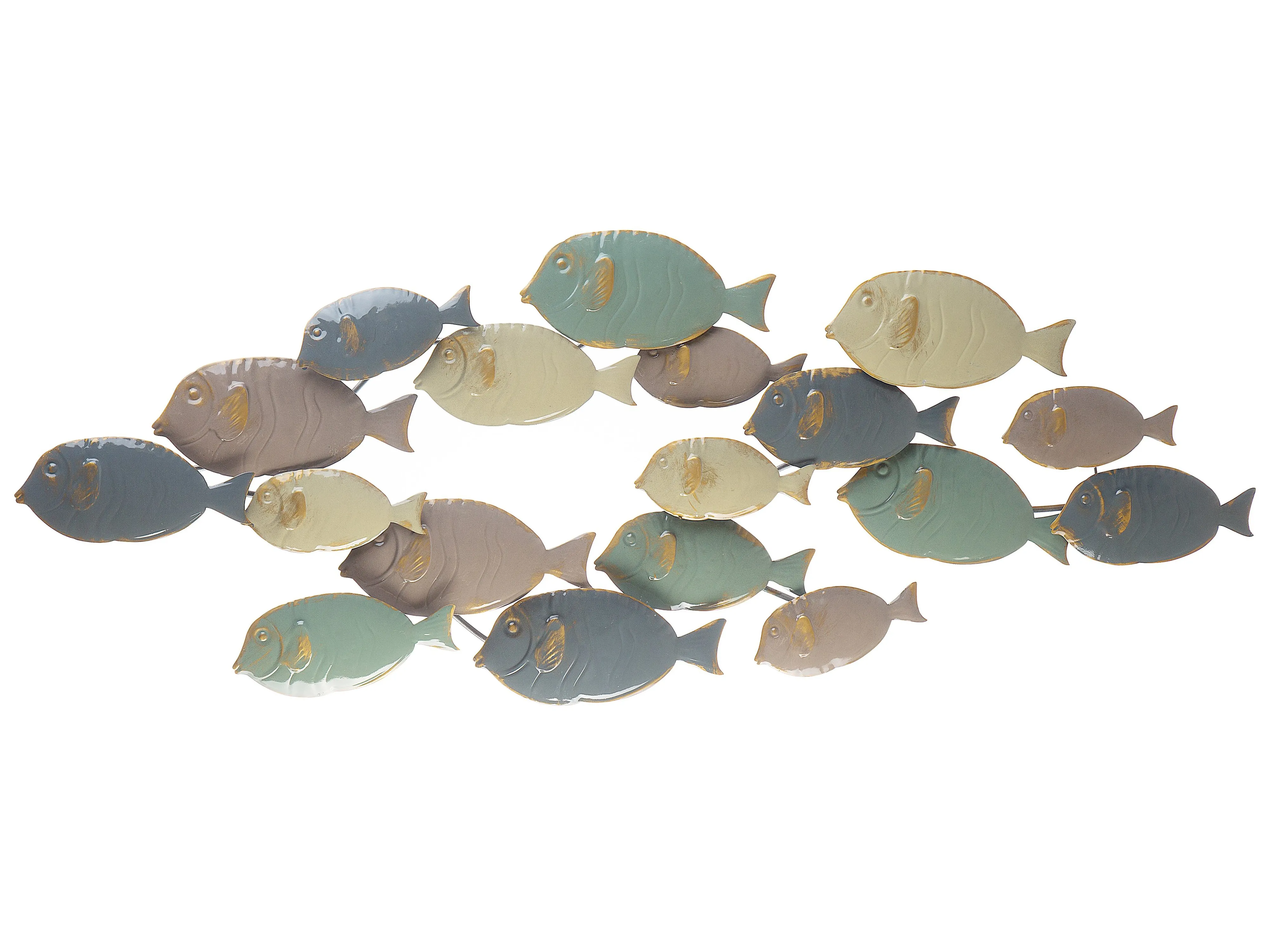 Wanddecoratie Vis FERMIUM Metaal 47 cm Meerkleurig