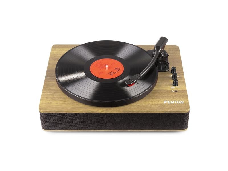 Fenton Plattenspieler mit Bluetooth RP162 Hellbraun Hochwertiger Plattenspieler mit Keramik Tonabnehmer