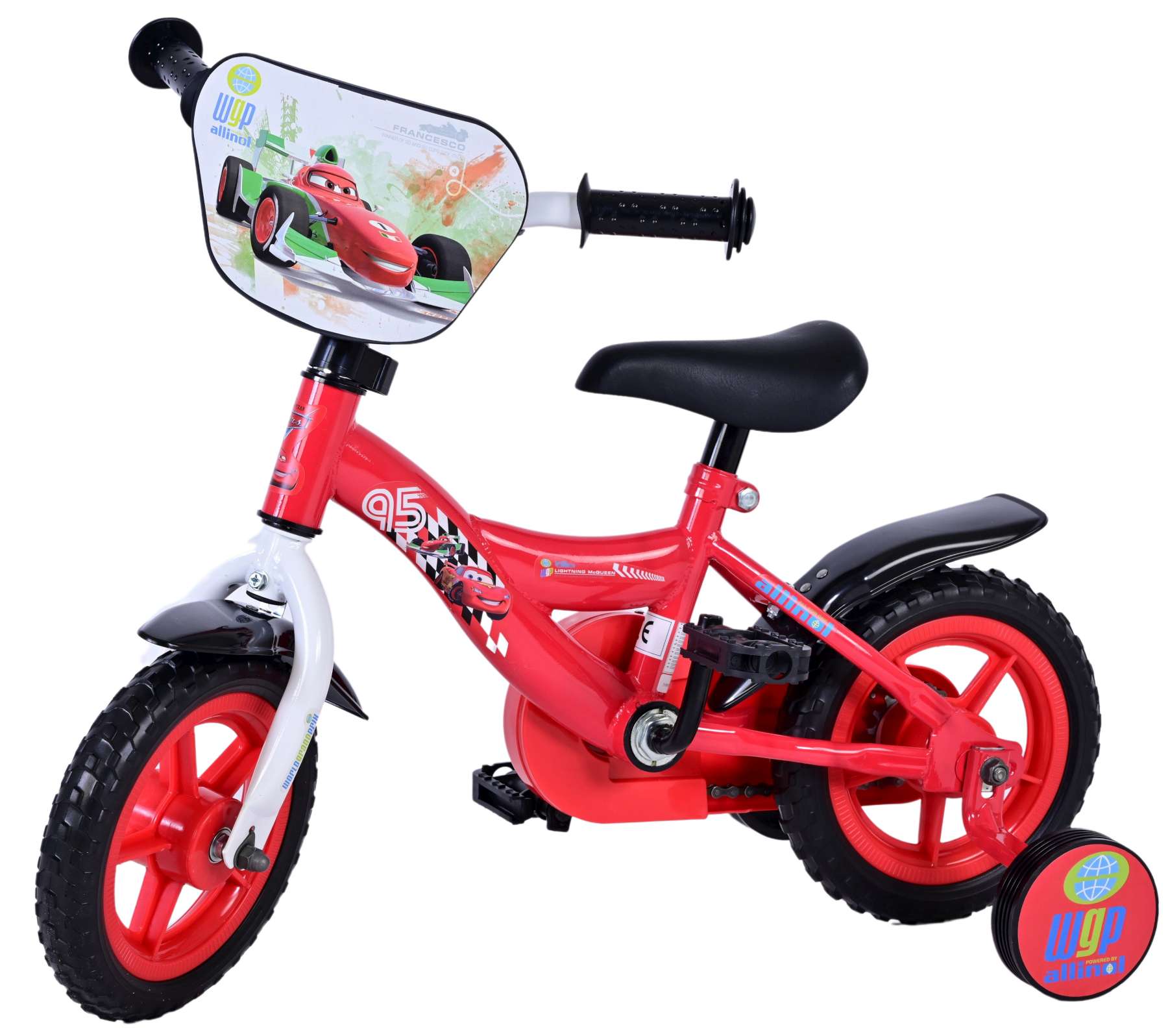Kinderfahrrad Disney Fahrrad Cars für Jungen 10 Zoll Kinderrad in Rot