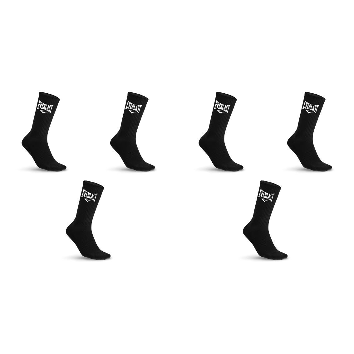 Juego De 6 Pares De Calcetines Lisos Everlast