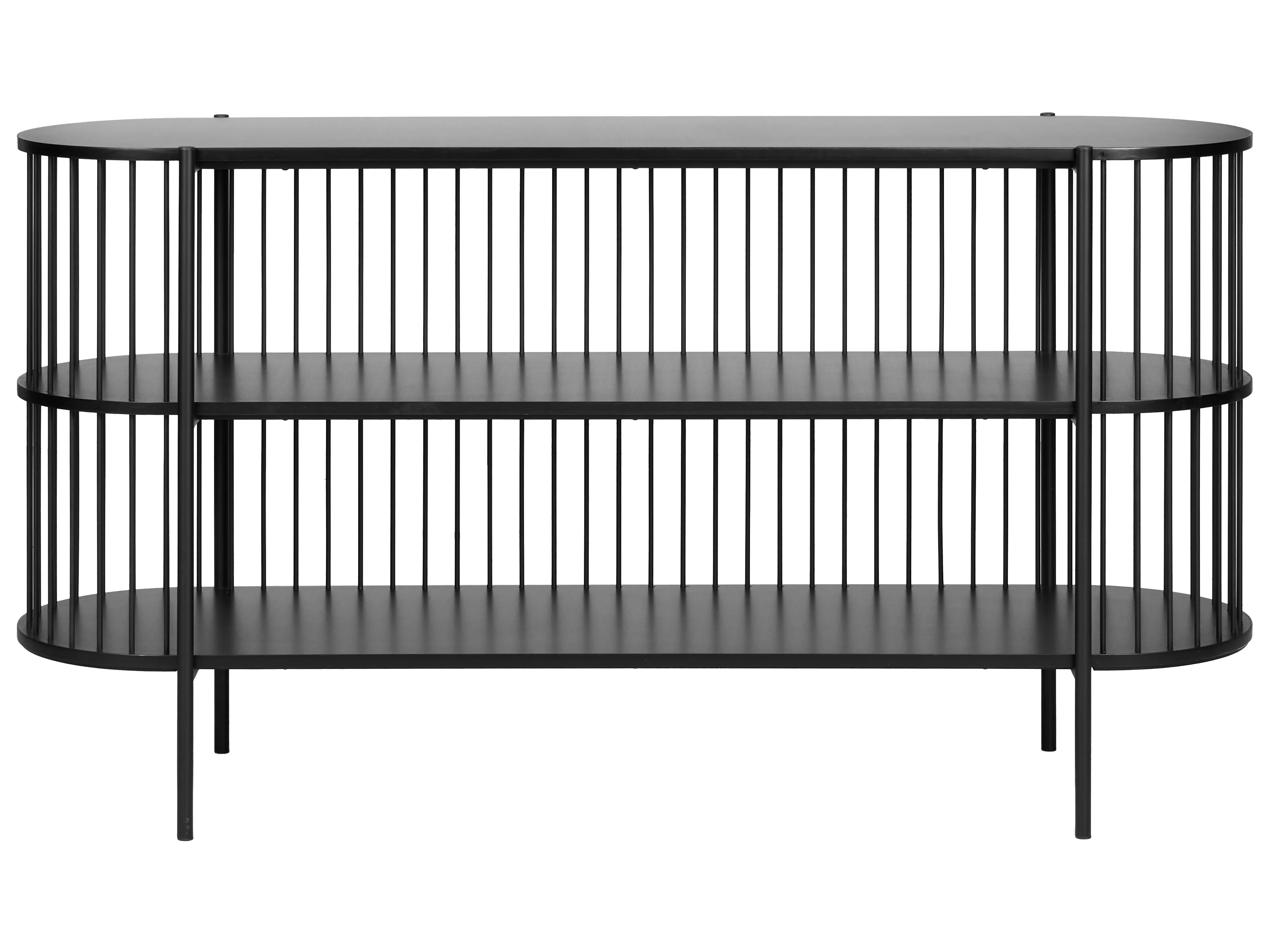 Opbergkast met 2 planken BIRSON 80 cm Zwart