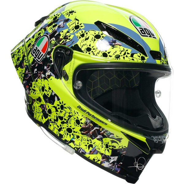 AGV - Casque Pista GP RR Rossi Misano 2 - 2021 - Edition Limitée Jaune / Noir / Bleu