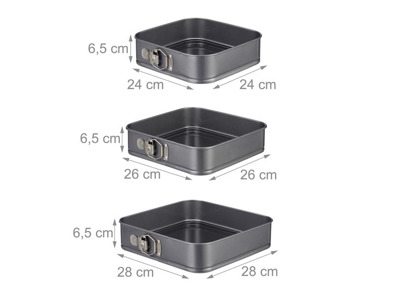 relaxdays Springform 7-teilig Springformen-Set
