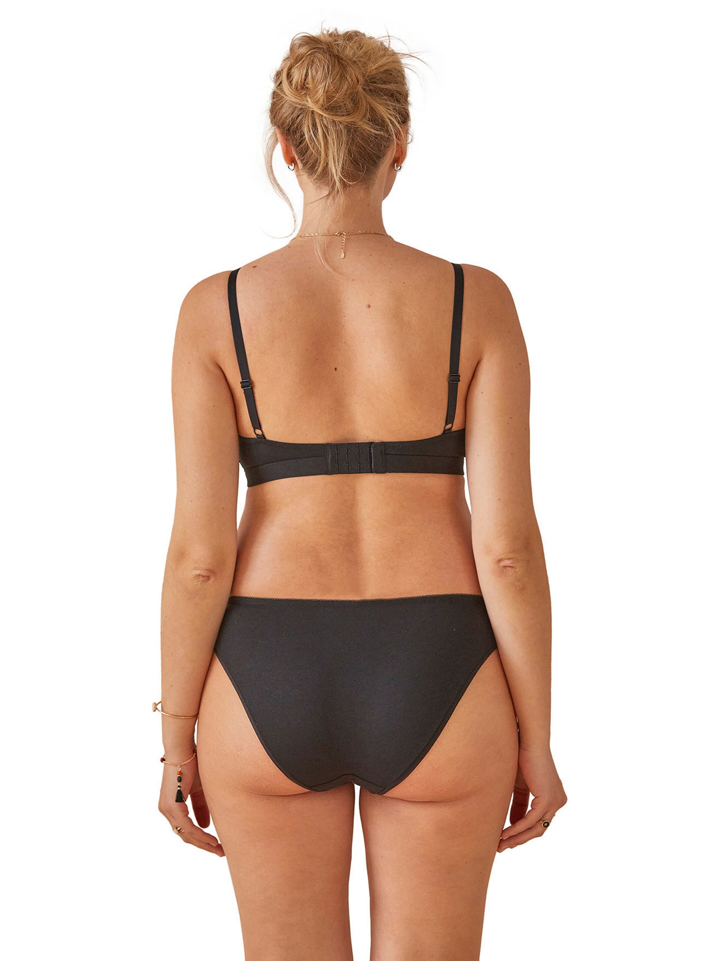 Vertbaudet 2er-Pack Still-BHs ohne Bügel, Bio-Baumwolle schwarz/weiß