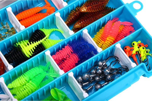 Boîte de leurres souples Fish4All Trout Softbait Box (97 pcs)