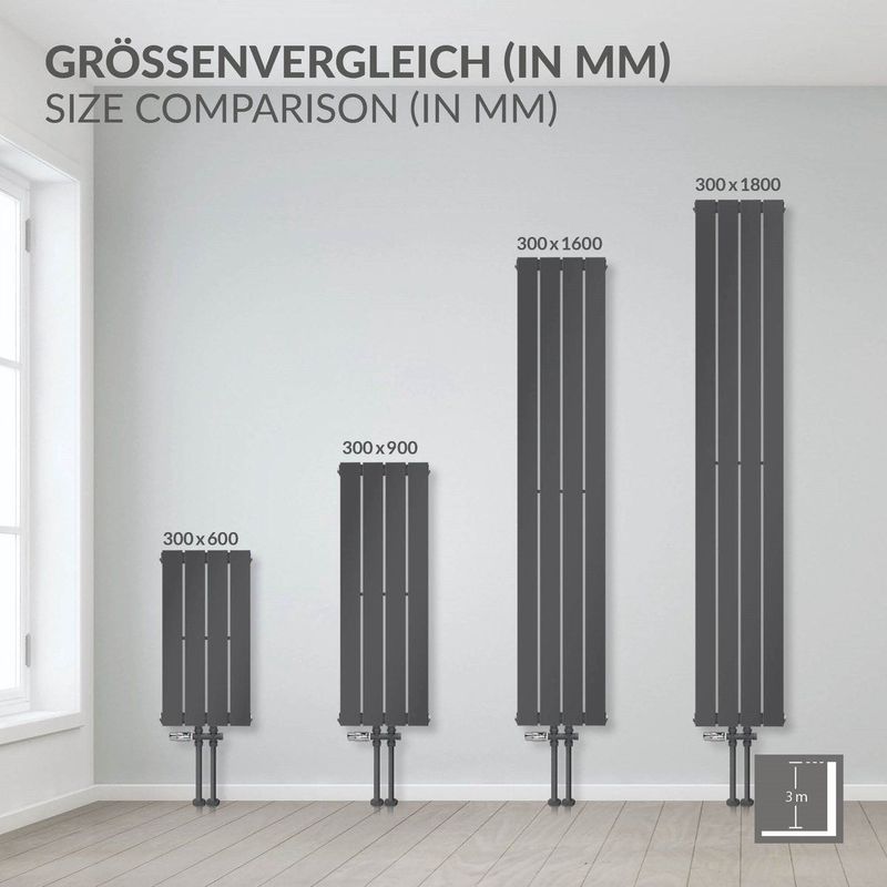ML Design - Paneelradiator - Antraciet - Enkellaags 600x300 mm