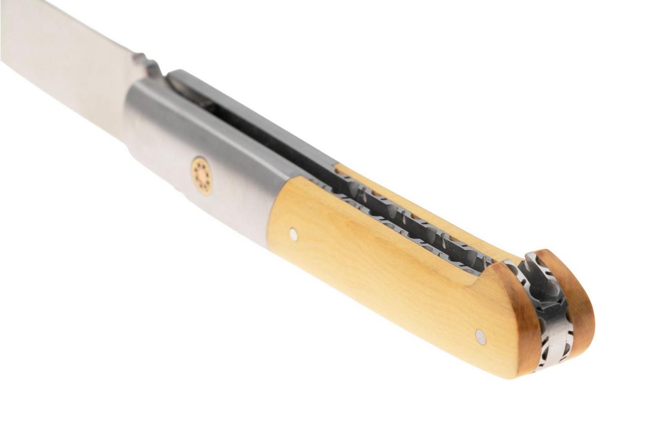 Laguiole en Aubrac Sauveterre Boxwood, Matt Stainless Bolster, Mosaic Pin, zakmes, 11 cm