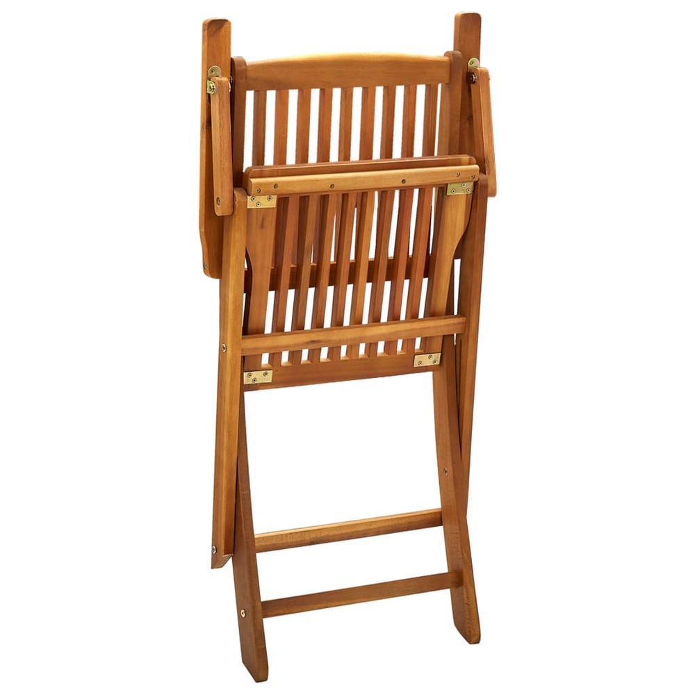Chaises pliables d'extérieur 4 pcs bois d'acacia solide