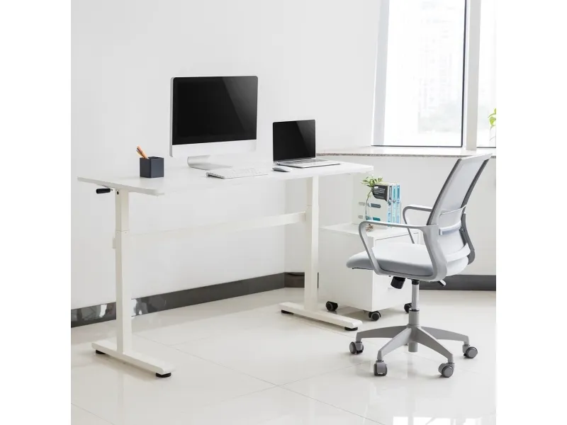 Ergo Office manuelt hæve-/sænkebord, maks. 40 kg, maks. højde 117 cm, med hæve-/sænkebord, ER-401 W