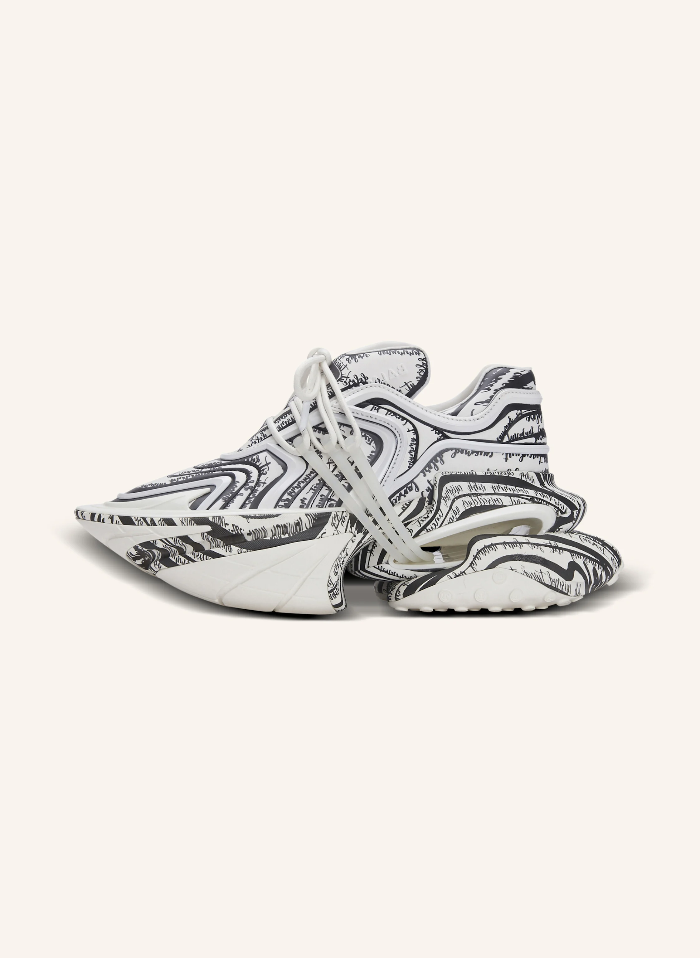 BALMAIN Sneakers Unicorn Wave mit „Lettre d'amour“-Print