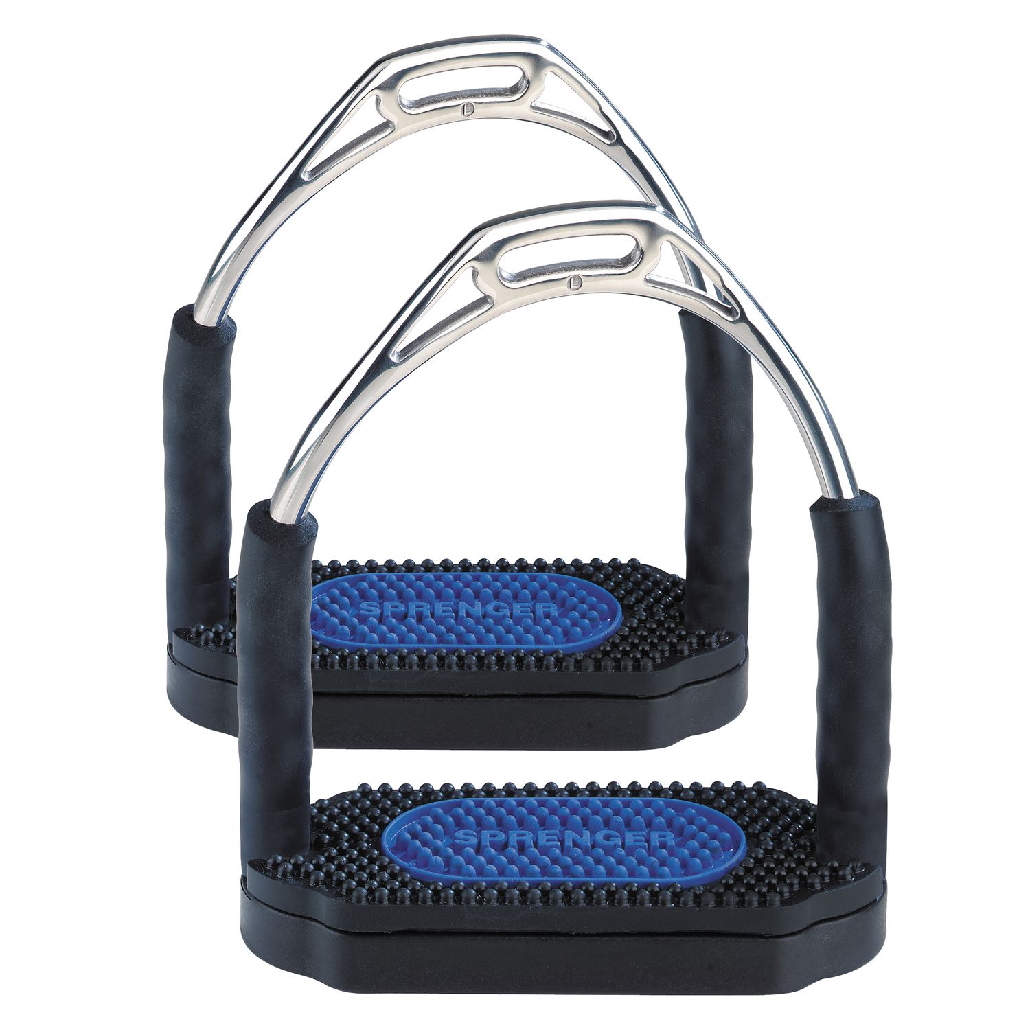 SPRENGER Gelenksteigbügel Bow Balance  - schwarz/blau - 12 cm