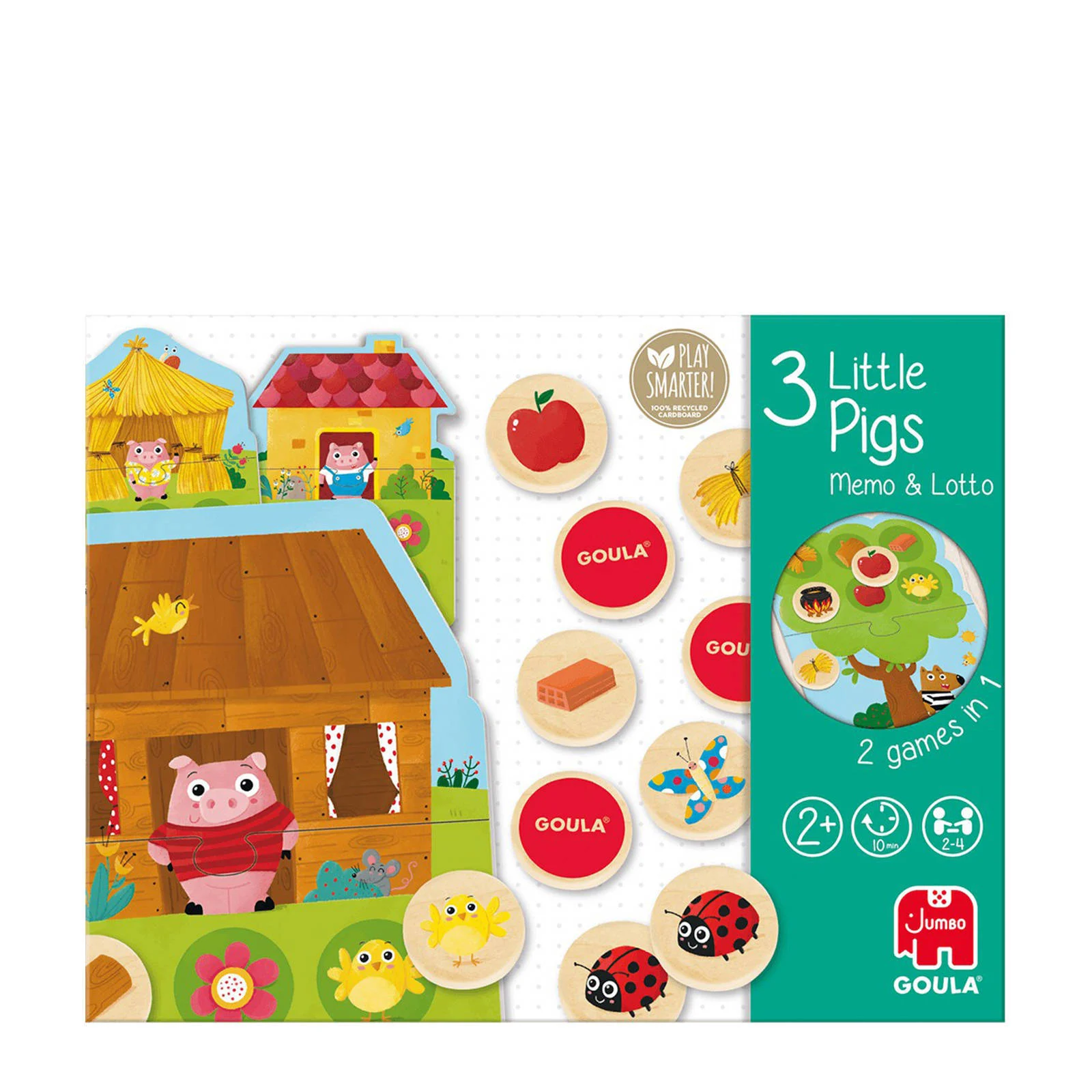Jumbo 3 kleine biggetjes Memo & Lotto