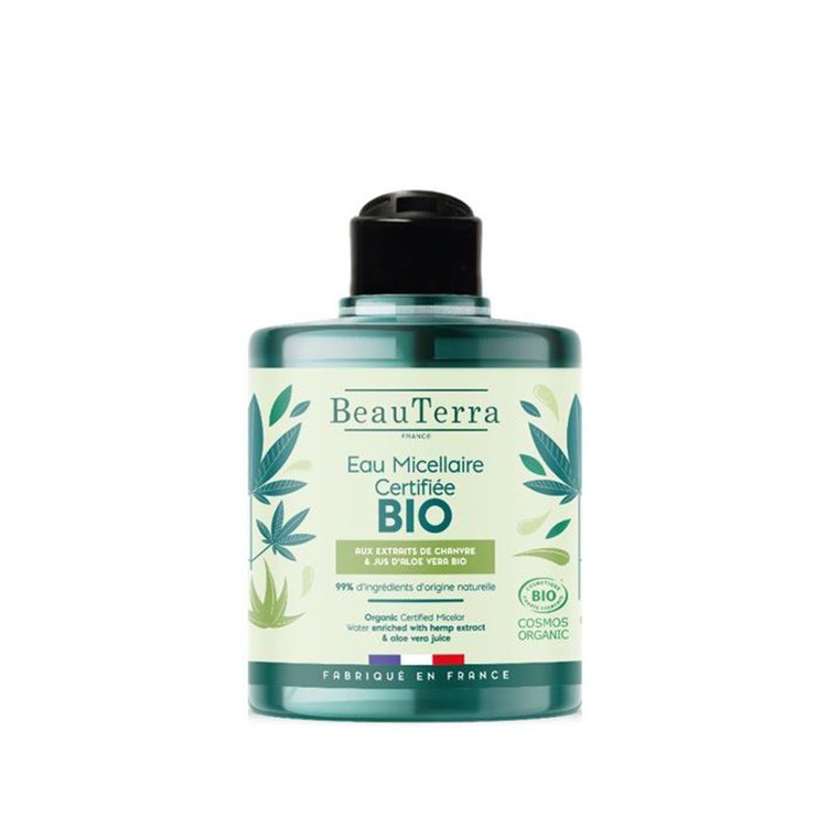 Eau micellaire a l'huile de chanvre et aloe vera bio 500ml Beauterra
