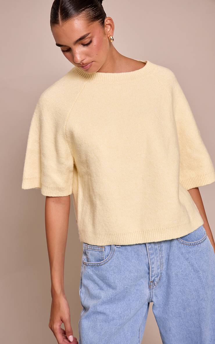 Citron T-shirt En Maille Douce