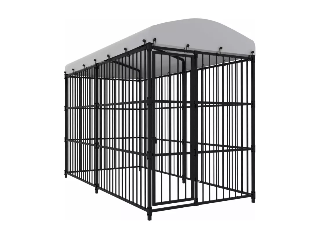 Chenil cage enclos pac noire 300 x 150 x 210 cm 02_0041728