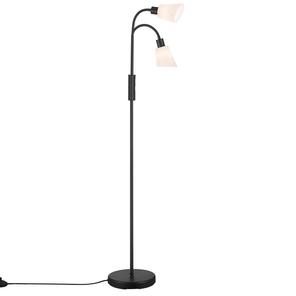 Molli vloerlamp in zwart, E14, 2-lichts