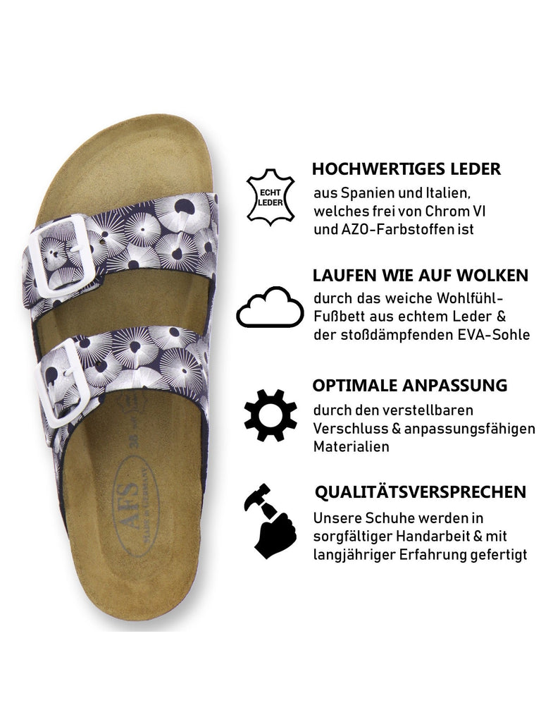 Pantoletten Damen Zweischnaller navy-marga