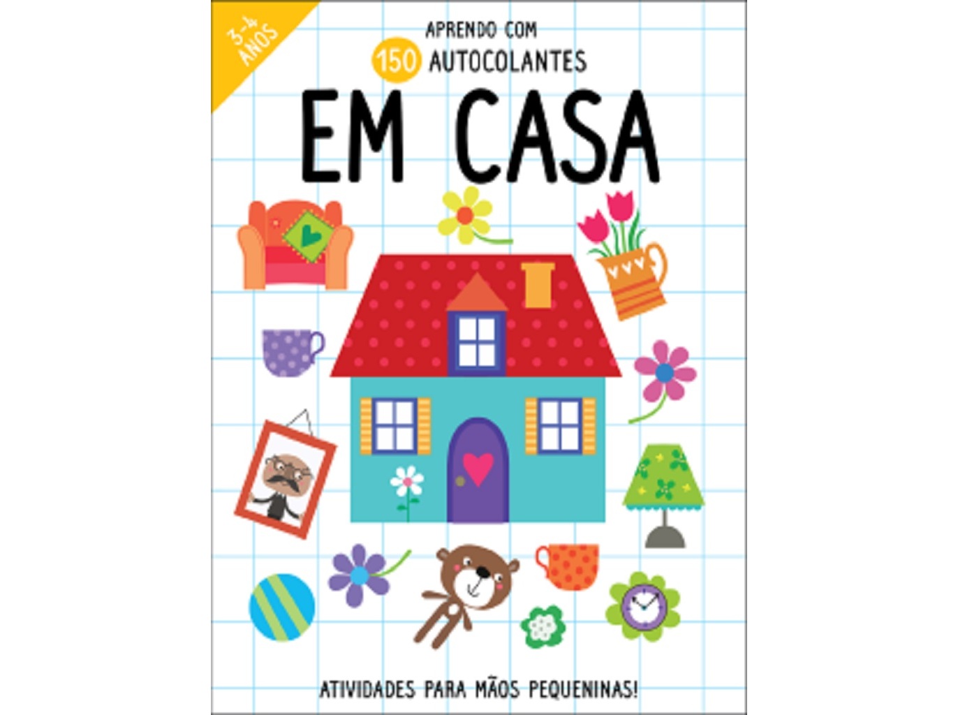 LIVRO APRENDO COM 150 AUTOCOLANTES EM CASA