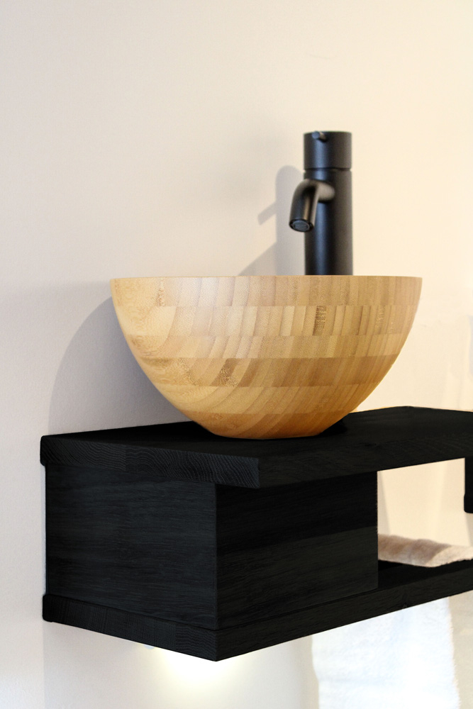 SCHADEMODEL: Minnor Fargesia toilet waskom bamboe 23x11.5cm
