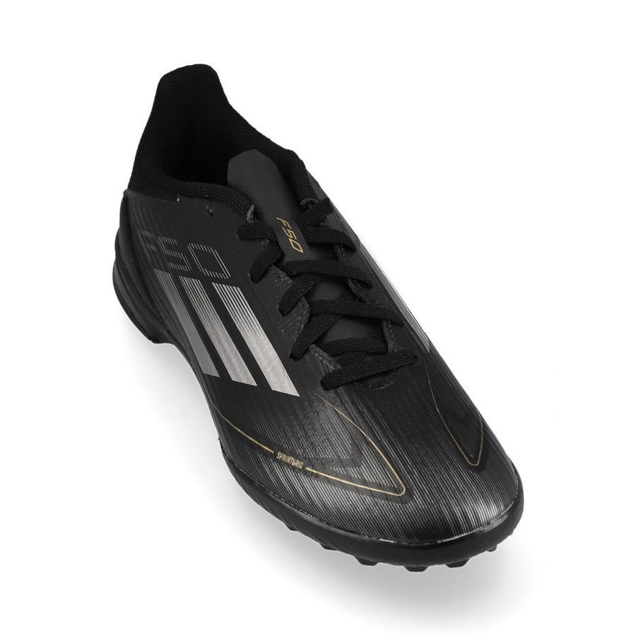 adidas F50 League TF Dark Spark - Noir/Argenté/Doré Enfant