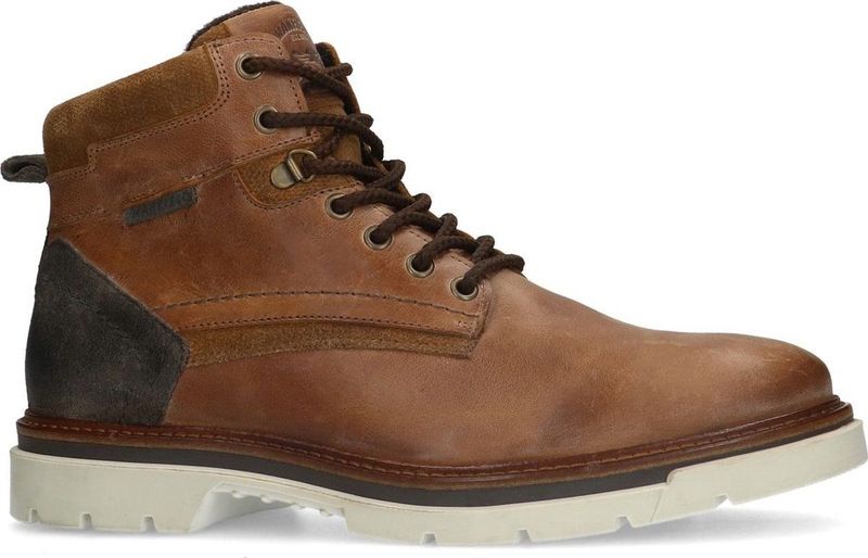 Manfield - Heren - Bruine leren veterboots