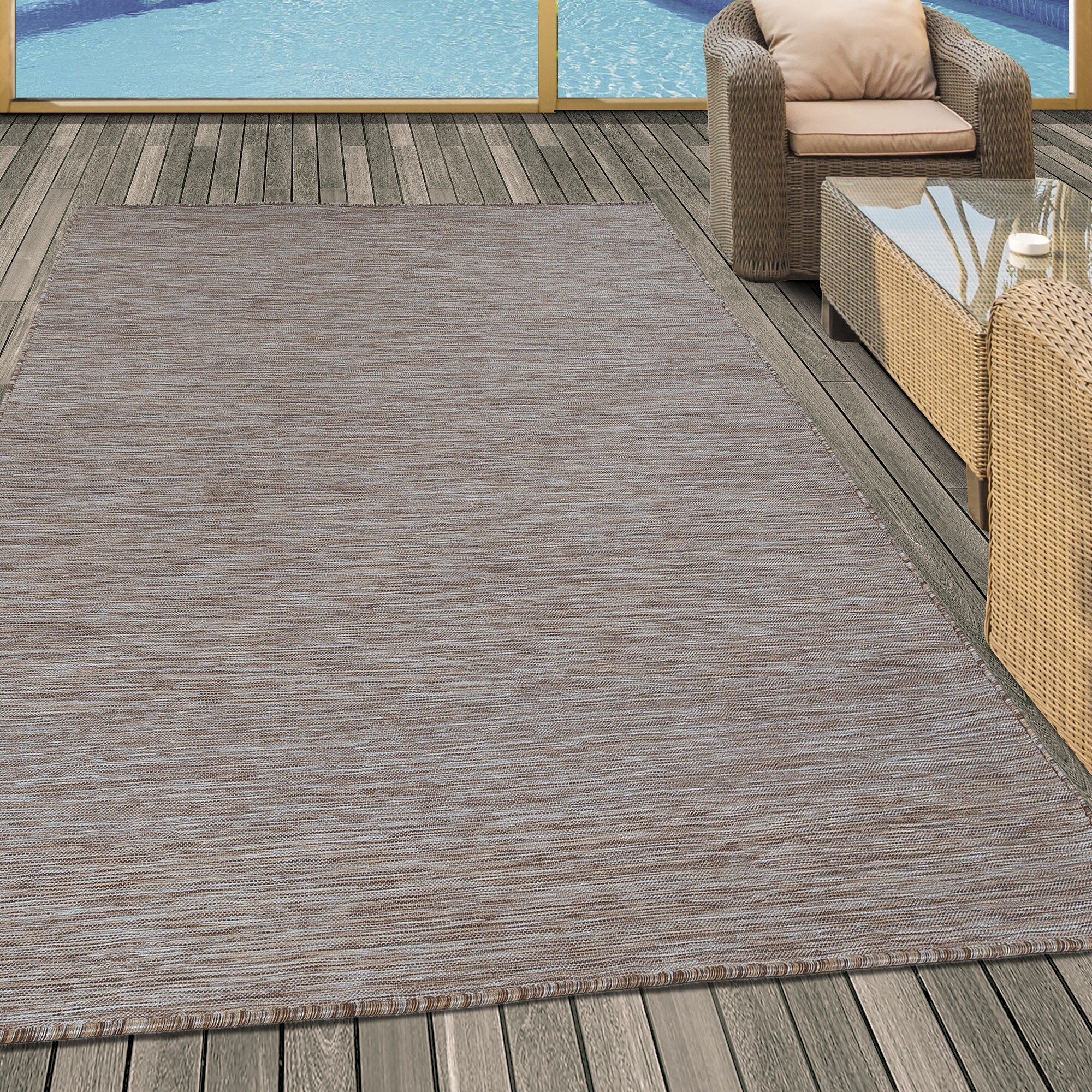 Wunderschöne Mambo/ Sisal Teppich Einfarbig, Höhe 6 mm, In- und Outdoor geeignet