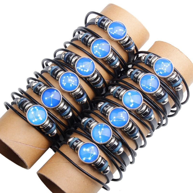 KINNO - Zodiac Echte Leren Armband