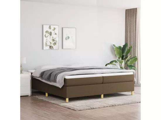 Sommier à lattes de lit Marron foncé 200x200 cm Tissu