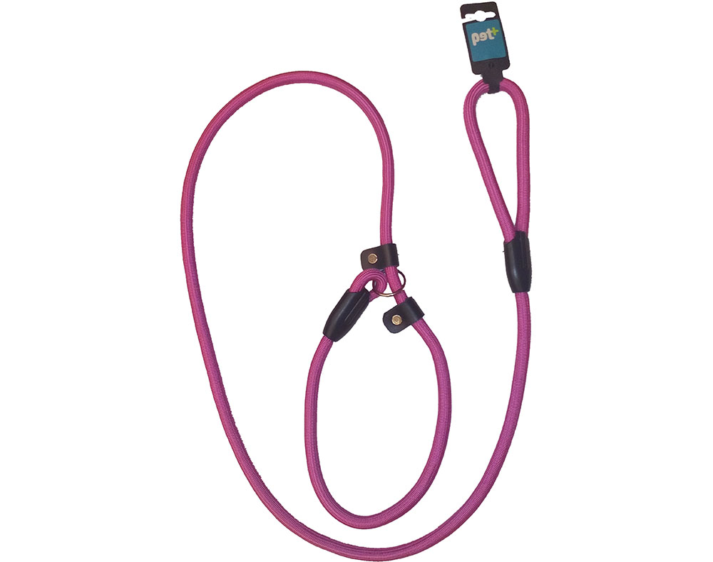 TRELA PET  COM ESTRANGULADOR REDONDA ROSA 13MMX200CM