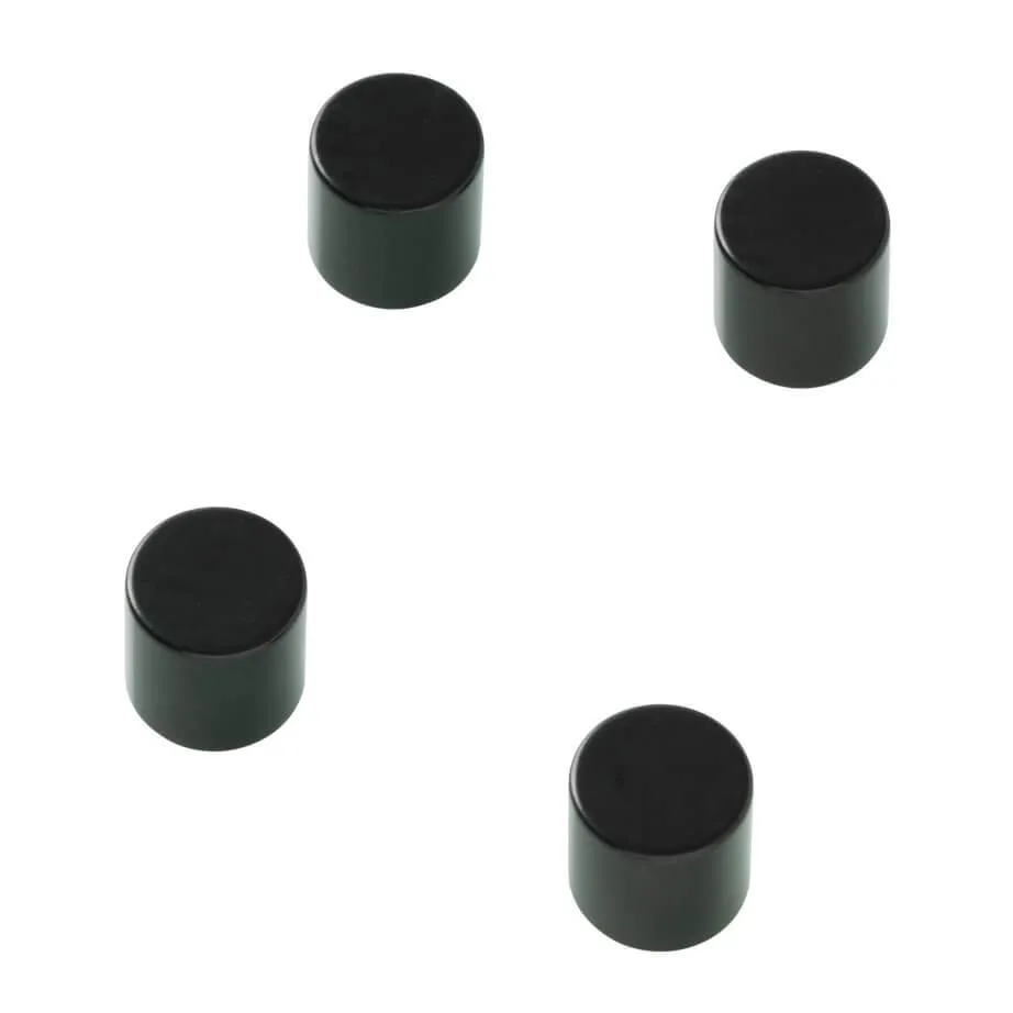 Super Stærke Magneter' cylinder sort Ø1 x 1 cm - (4 stk.)