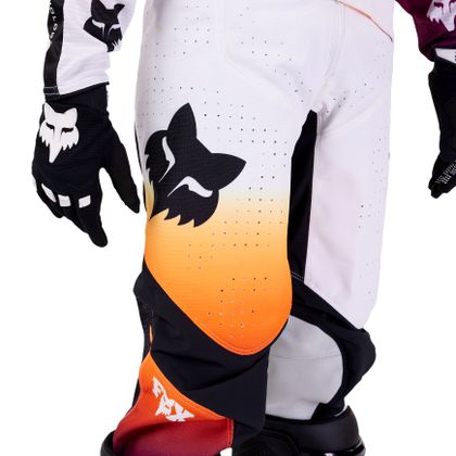 Pantalon cross Fox YOUTH 360 STREAK - Blanc