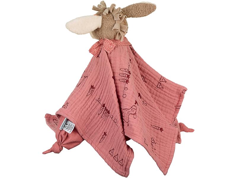 Sterntaler Schmusetuch Esel Emmily Gr. L 35 cm grosses Kuscheltuch aus Musselin und Singlejersey mit Knoten