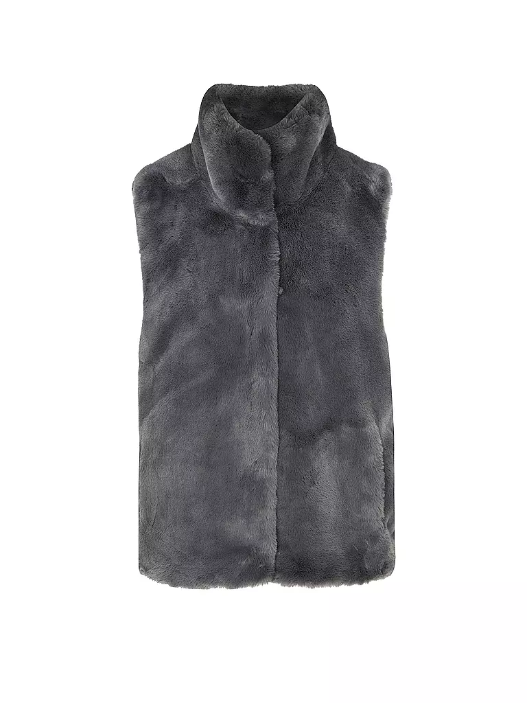 RINO&PELLE Gilet in Felloptik LISON grau