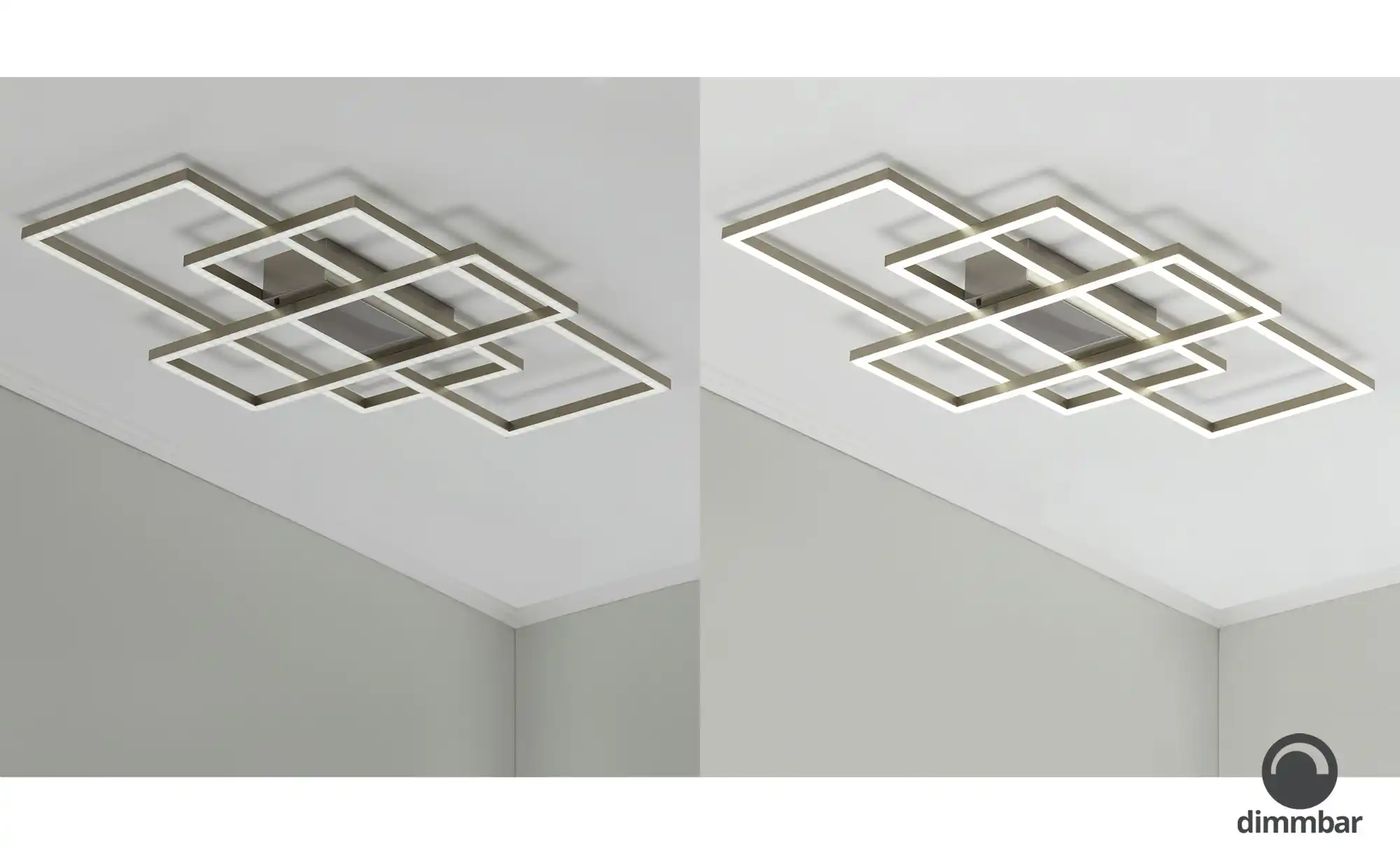 KHG LED-Deckenleuchte, 3-flammig, Aluminium gebürstet