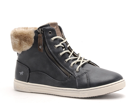 Mustang boots bottine plates femme 1349504 bleu