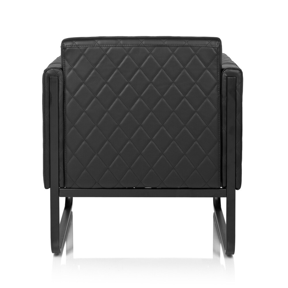 Polstersessel ARUBA BLACK Kunstleder mit Armlehnen hjh OFFICE